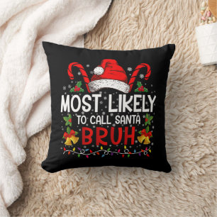 Hoogstwaarschijnlijk noemt Santa Bruh Funny Christ Kussen