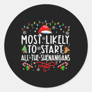 Hoogstwaarschijnlijk om alle grappen Familiek kers Ronde Sticker
