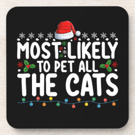 Hoogstwaarschijnlijk om alle katten met kerst te a bier onderzetter