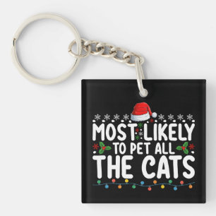 Hoogstwaarschijnlijk om alle katten van de kerstfa sleutelhanger
