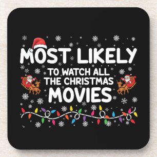 Hoogstwaarschijnlijk om alle kerstfilms te bekijke bier onderzetter
