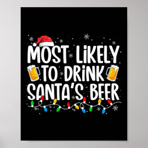 Hoogstwaarschijnlijk om de bier van de kerstman te poster