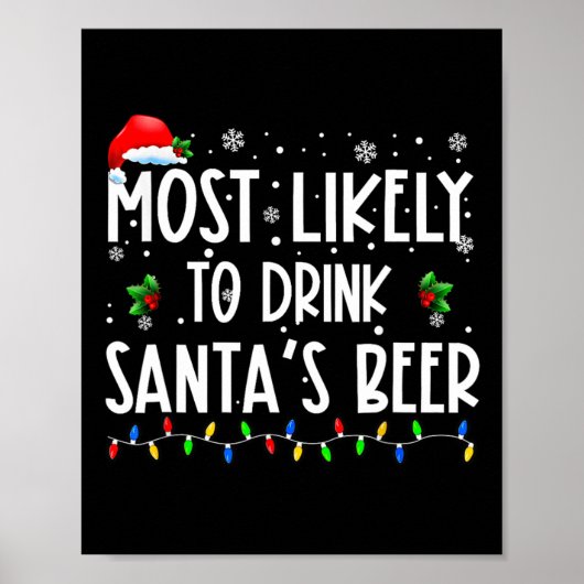 Hoogstwaarschijnlijk om de bier van de Kerstman te Poster (Voorkant)