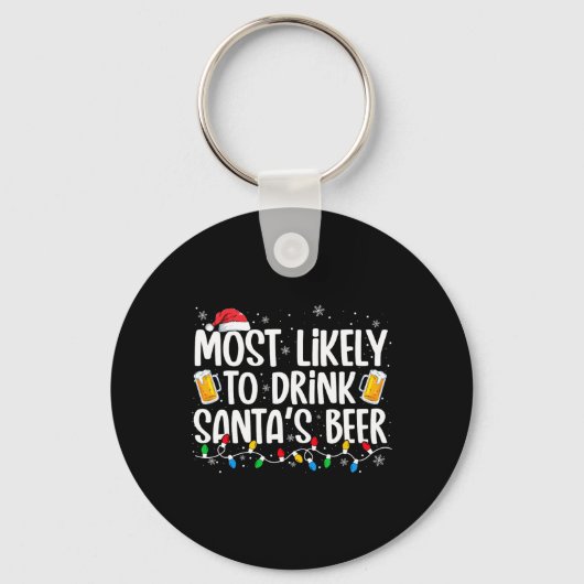 Hoogstwaarschijnlijk om de bier van de kerstman te sleutelhanger (Voorkant)