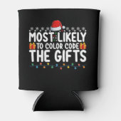 Hoogstwaarschijnlijk om de cadeaus een kleurcode t blikjeskoeler (Voorkant)