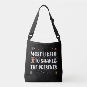 Hoogstwaarschijnlijk om de cadeaus leuk te schudde crossbody tas