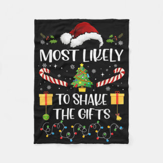 Hoogstwaarschijnlijk om de cadeaus te schudden, bi fleece deken