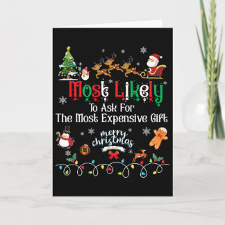 Hoogstwaarschijnlijk om de duurste bemanningskerst kaart