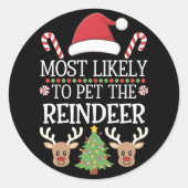 Hoogstwaarschijnlijk om de familie van de rendierp ronde sticker (Voorkant)