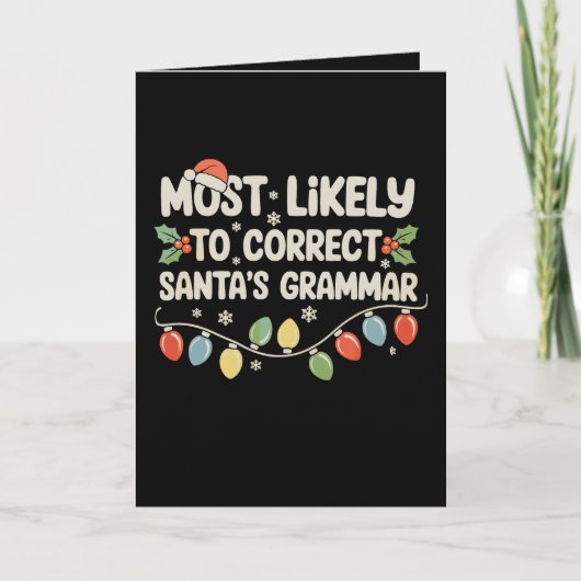 Hoogstwaarschijnlijk om de grammatica van Kerstman Kaart (Voorkant)
