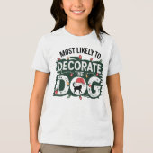 🐶Hoogstwaarschijnlijk om de hond grappige kerst v Tri-Blend Shirt (Voorkant)