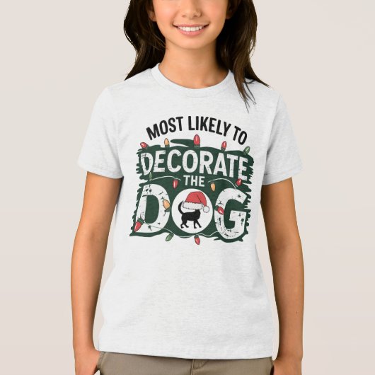 🐶Hoogstwaarschijnlijk om de hond grappige kerst v Tri-Blend Shirt (Voorkant)