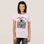 🐱Hoogstwaarschijnlijk om de kat grappige kerst te T-shirt (Voorkant volledig)