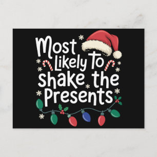 Hoogstwaarschijnlijk om de Kerstcadeaus te Schudde Feestdagenkaart