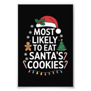 Hoogstwaarschijnlijk om de kerstkoekjes van de ker foto afdruk