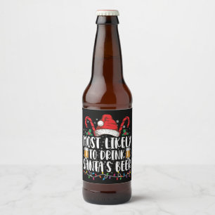 Hoogstwaarschijnlijk om de Kerstman zijn Bier te D Etiket
