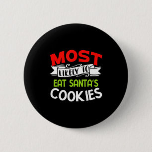 Hoogstwaarschijnlijk om de koekjes van de kerstman ronde button 5,7 cm