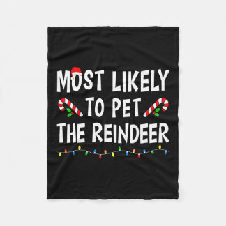 Hoogstwaarschijnlijk om de rendier Xmas grappige f Fleece Deken