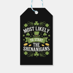Hoogstwaarschijnlijk om de Schelmenstreek St. Patr Cadeaulabel