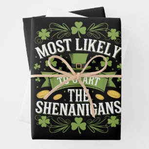 Hoogstwaarschijnlijk om de Schelmenstreek St. Patr Inpakpapier Vel