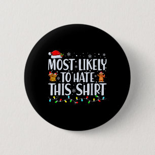 Hoogstwaarschijnlijk om deze Kerstmis pyjama famil Ronde Button 5,7 Cm
