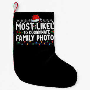 Hoogstwaarschijnlijk om gezinsfoto's met Kerstmis Kleine Kerstsok