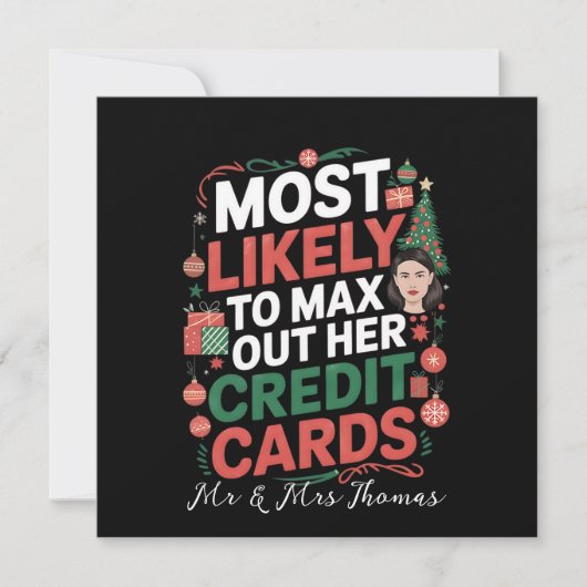 Hoogstwaarschijnlijk om haar credit Kaarten te max (Voorkant)