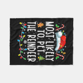 Hoogstwaarschijnlijk om het rendier grappige kerst fleece deken (Voorkant (Horizontaal))