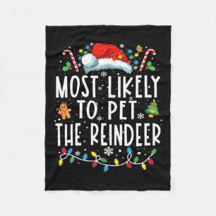 Hoogstwaarschijnlijk om het rendier grappige kerst fleece deken