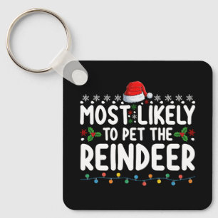 Hoogstwaarschijnlijk om het rendier met Kerstmis t Sleutelhanger