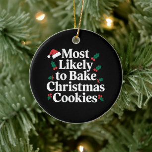 Hoogstwaarschijnlijk om Kerstkoekjes te Bakken Fam Keramisch Ornament