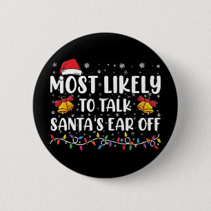 Hoogstwaarschijnlijk om Kerstmannen oor eraf te pr Ronde Button 5,7 Cm