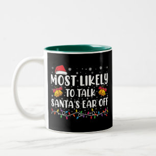 Hoogstwaarschijnlijk om Kerstmannen oor eraf te pr Tweekleurige Koffiemok