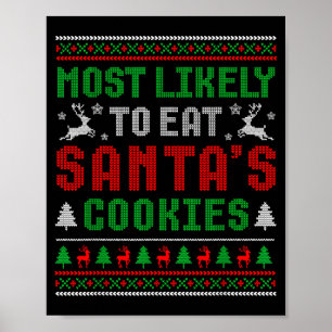 Hoogstwaarschijnlijk om Kerstmannenkoekjes te Eten Poster