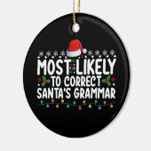 Hoogstwaarschijnlijk om Kerstman's grammatica kers Keramisch Ornament (Links)