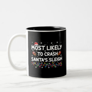 Hoogstwaarschijnlijk om Kerstmans slee te laten cr Tweekleurige Koffiemok