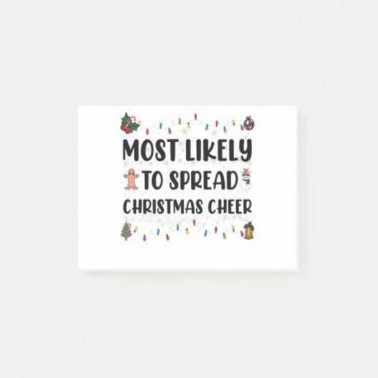 Hoogstwaarschijnlijk om Kerstsfeer Familie Kerstmi Post-it® Notes (Voorkant)