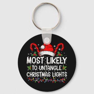 Hoogstwaarschijnlijk om kerstverlichting te ontwar sleutelhanger