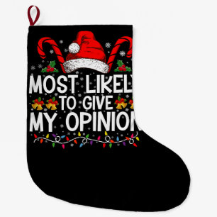 Hoogstwaarschijnlijk om mijn mening grappige kerst grote kerstsok