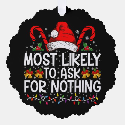 Hoogstwaarschijnlijk om niets te vragen dat overee ornament kaart (Voorkant)