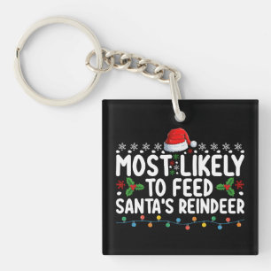 Hoogstwaarschijnlijk om rendieren van kerstman te  sleutelhanger