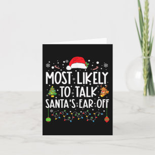 Hoogstwaarschijnlijk om Santa's oor eraf te praten Kaart