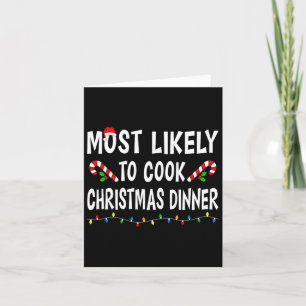 Hoogstwaarschijnlijk om te koken kerstdiner grappi kaart