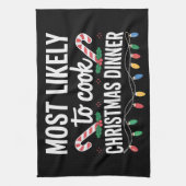Hoogstwaarschijnlijk om te koken kerstdiner grappi theedoek (Verticaal)