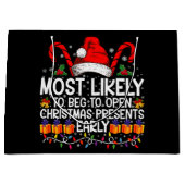 Hoogstwaarschijnlijk om te smeken om kerstcadeaus  groot cadeauzakje (Voorkant)
