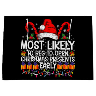 Hoogstwaarschijnlijk om te smeken om kerstcadeaus groot cadeauzakje