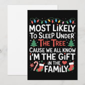 Hoogstwaarschijnlijk onder de boom slapen waar ik  kaart (Voorkant / Achterkant)