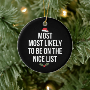 Hoogstwaarschijnlijk op de kerstlijst van aardige keramisch ornament