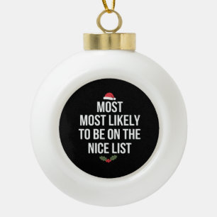 Hoogstwaarschijnlijk op de kerstlijst van brave ki keramische bal ornament