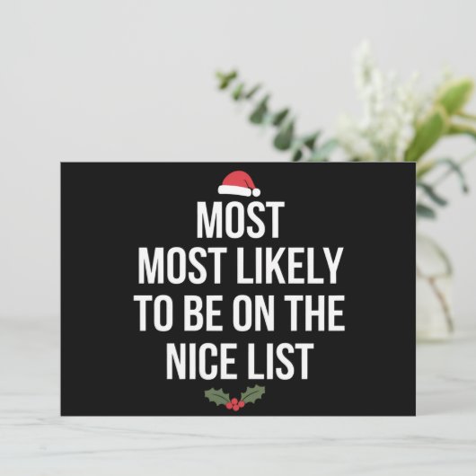 Hoogstwaarschijnlijk op de lijst van brave kindere feestdagenkaart (Staand voorkant)